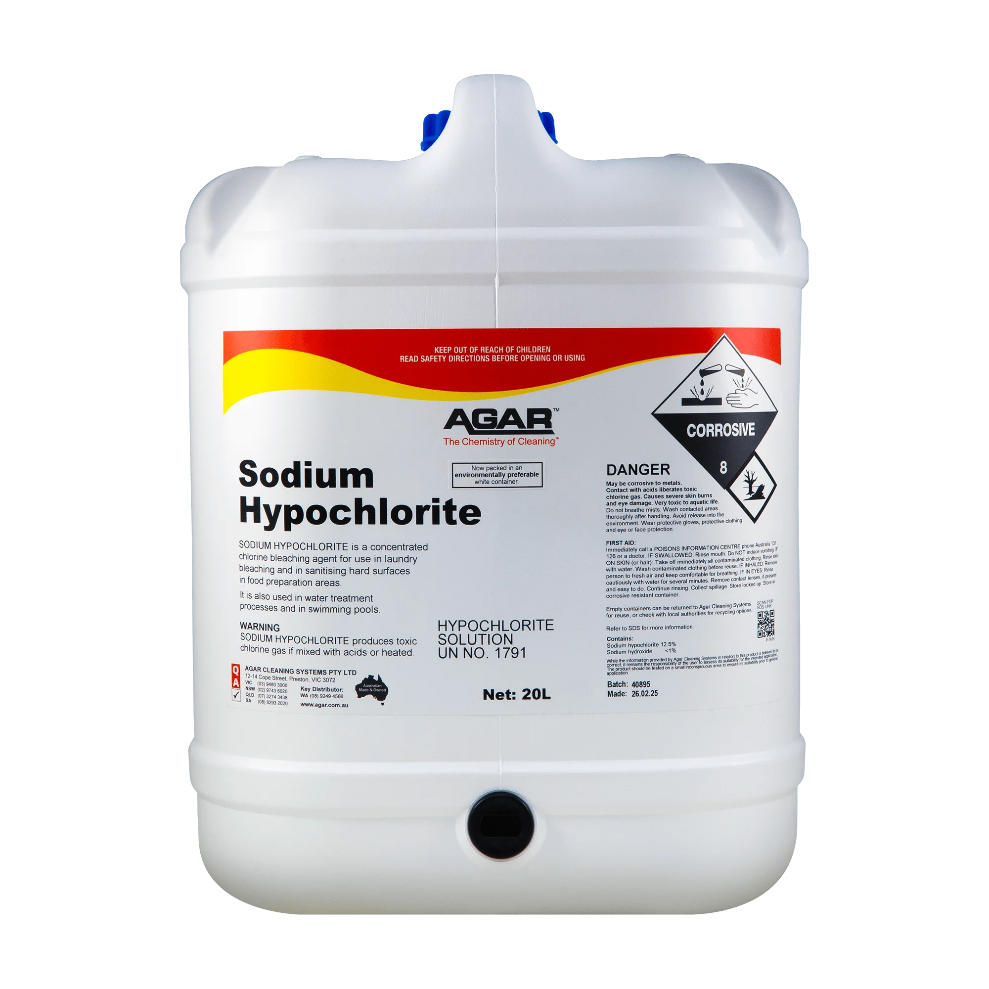 Sodium Hypochlorite 20L
