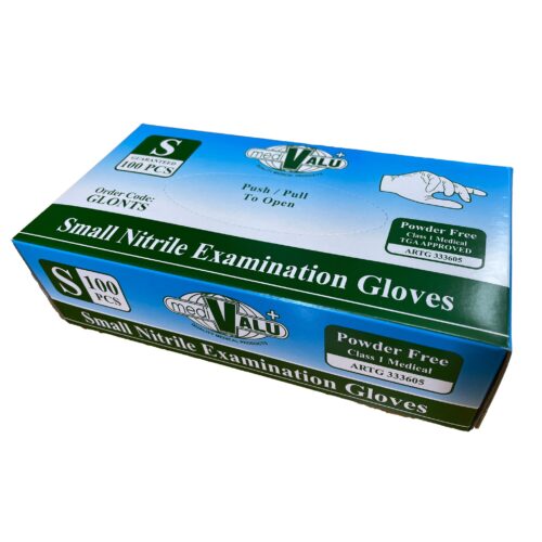 MaxValu nitrile gloves TGA approved blue powder free disposable gloves bulk Australia