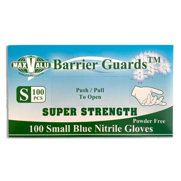 MaxValu Nitrile Super Strength Blue Gloves Powder Free Disposable Gloves by MaxPak