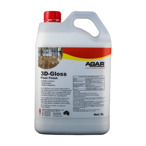 Agar 3D-Gloss high-gloss floor polish bottle - Nova Cleaning Supplies Melbourne