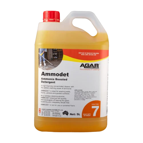 Ammodet-5L Agar Ammodet heavy duty ammonia detergent 5L bottle - Nova Cleaning Supplies Melbourne