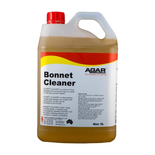 Bonnet-Cleaner-5L Agar Bonnet Cleaner rotary bonnet carpet cleaning detergent for commercial carpet maintenance and low-moisture cleaning