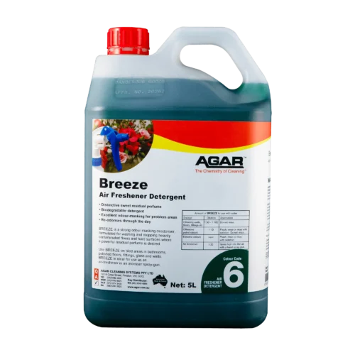 Breeze-5L Agar Breeze Air Freshener Detergent commercial deodorising cleaner supplied by Nova Cleaning Supplies Melbourne Australia