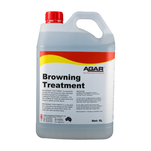 Browing-Treatment-5L Agar Browning Treatment professional carpet browning remover for cellulosic browning, watermarks and flood restoration available from Nova Cleaning Supplies Australia