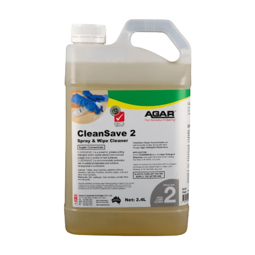 Agar CleanSave 2 Spray and Wipe Cleaner Concentrate 2.4L - Nova Cleaning Supplies Melbourne