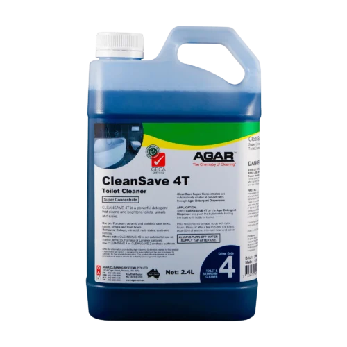 Agar CleanSave 4T citrus toilet and urinal cleaner concentrate 2.4L bottle - Nova Cleaning Supplies Melbourne