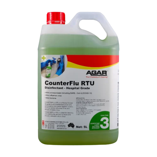 Agar CounterFlu RTU hospital-grade disinfectant 750ml bottle - Nova Cleaning Supplies Melbourne