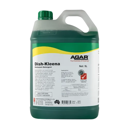 Agar Dish-Kleena high-foaming hand dishwashing detergent bottle - Nova Cleaning Supplies Melbourne