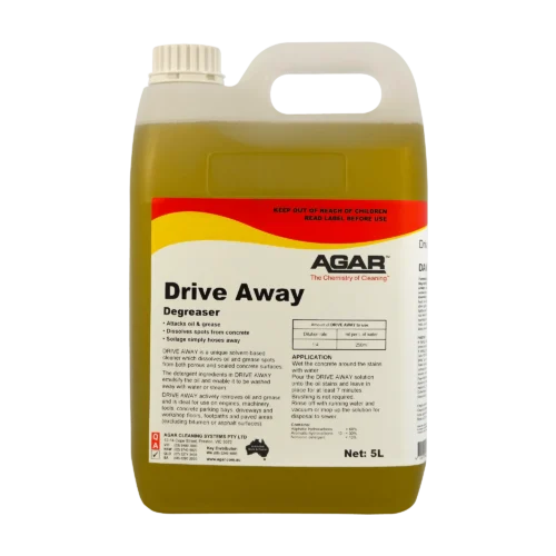 Agar Drive Away 5L concrete oil and grease remover bottle