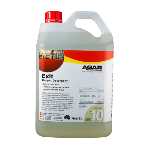Agar Exit Carpet Extraction Detergent for Hot Water Extraction Machines and Professional Commercial Carpet Cleaning