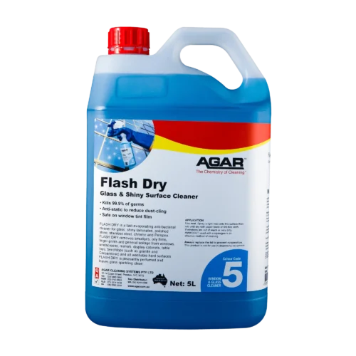 Flash-Dry-5L Agar Flash Dry fast-evaporating glass cleaner bottle - Nova Cleaning Supplies Melbourne