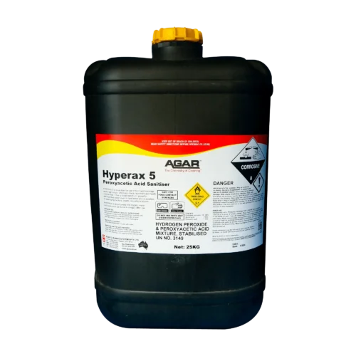 Agar Hyperax 5 peroxyacetic acid sanitiser 25kg pail - Nova Cleaning Supplies Melbourne