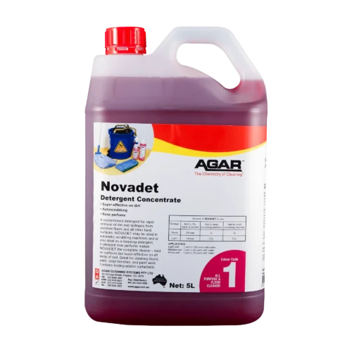 Agar Novadet all purpose floor cleaner commercial detergent concentrate for wholesale cleaning supplies Melbourne