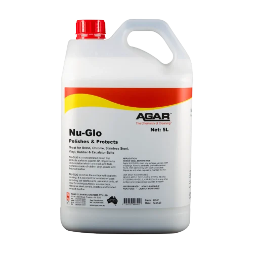 Nu-Glo-5L Agar Nu-Glo 5L vinyl and rubber polish protector bottle