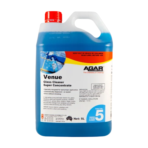 Venue-5L Agar Venue fast-acting glass and chrome cleaner bottle - Nova Cleaning Supplies Melbourne