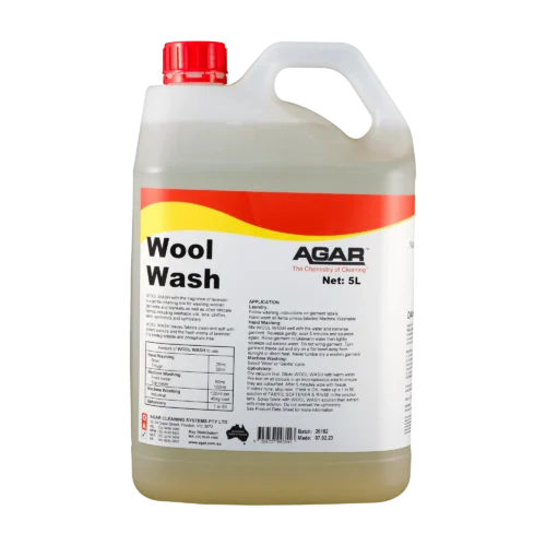 Agar Wool Wash 5L lavender-scented laundry detergent bottle