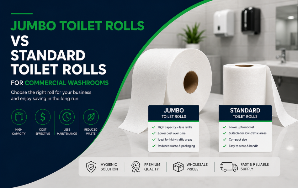 jumbo toilet rolls for commercial washrooms